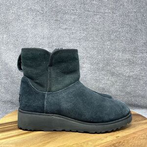 UGG UGGS BOOTS Women's Cory II Genuine Shearling Lined Boot Black Suede Sz 8